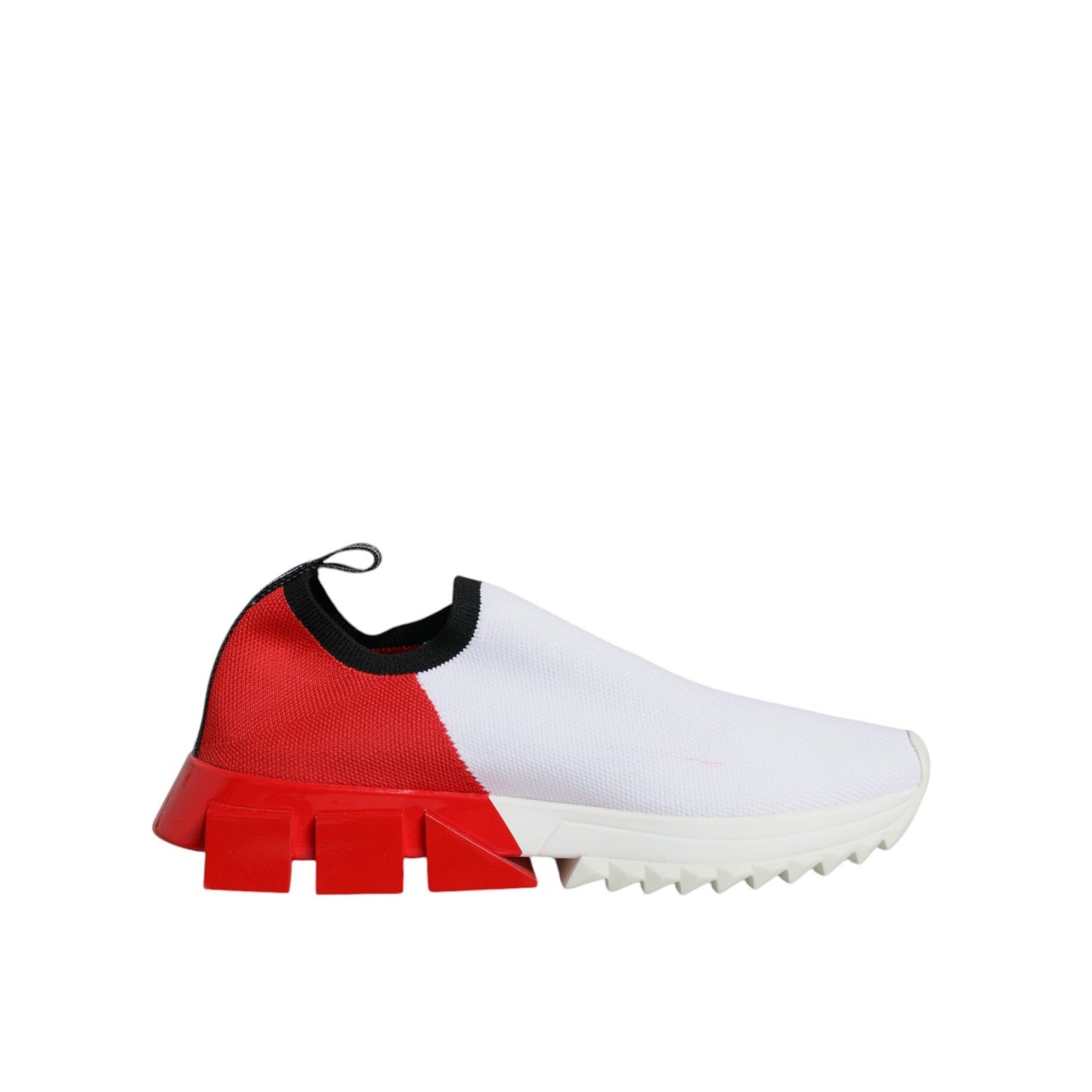 Dolce & Gabbana White Red Low Top Sorrento Men Sneakers Shoes