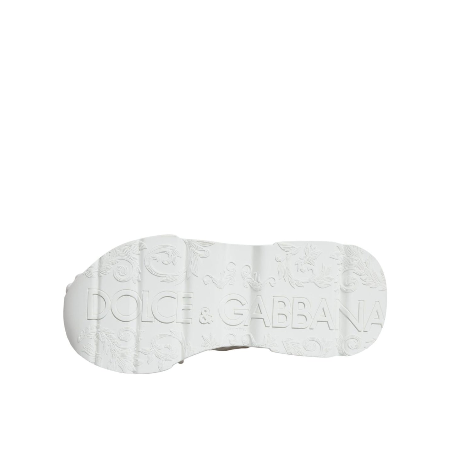 Dolce & Gabbana White Knitted Daymaster Sneakers Shoes