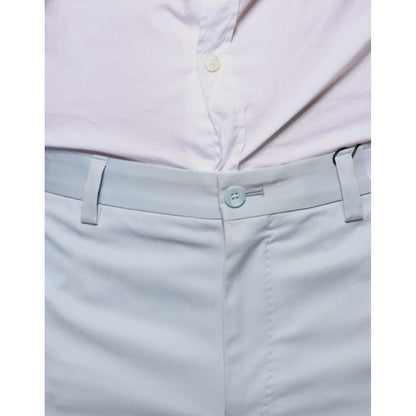 Dolce & Gabbana Light Blue Cotton Dress Pants