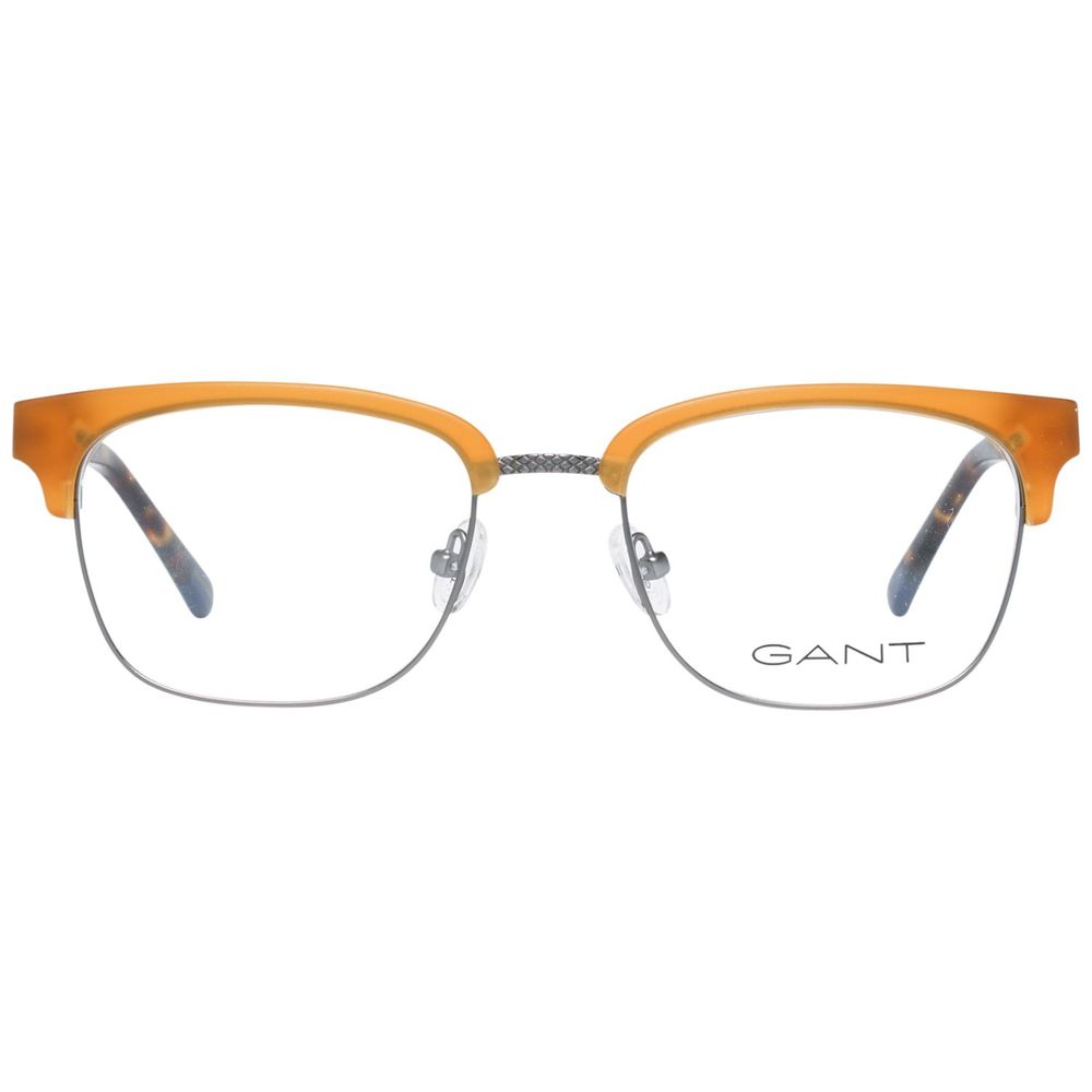Front view of Gant Brown Plastic Frames, model GA3141-047-52, featuring brown plastic frame, lens size 52 mm, bridge 19 mm, temples 140 mm.