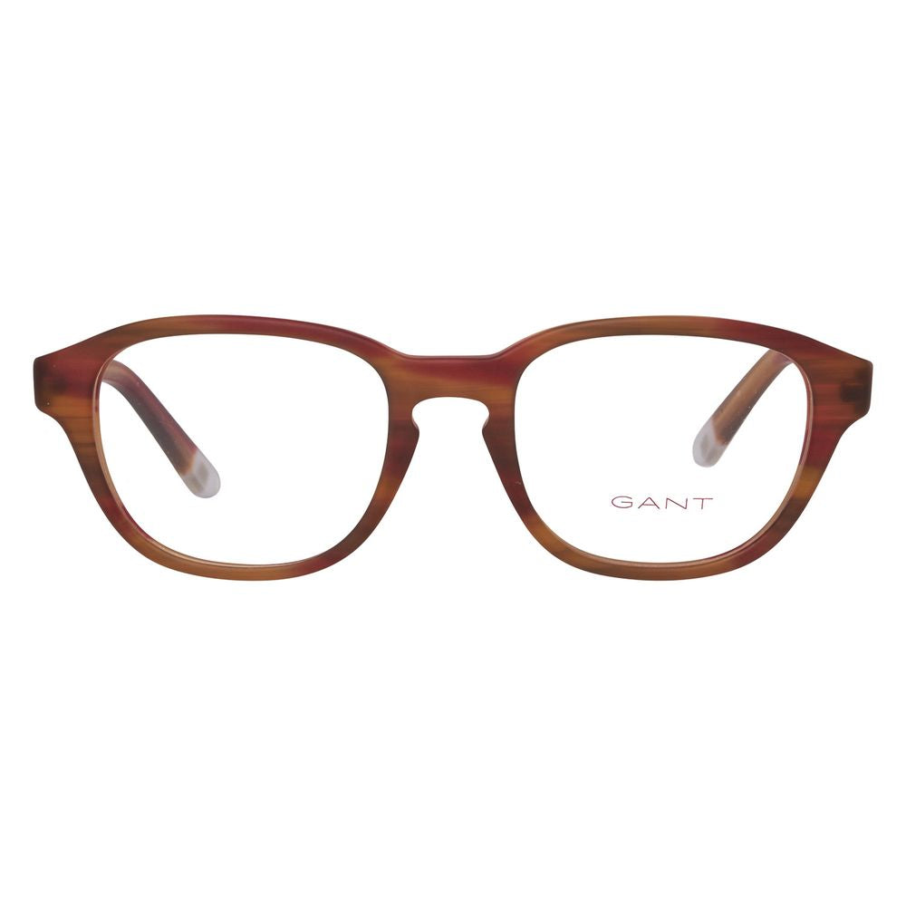 Gant Brown Plastic Frames for men, model GR5006MBRNHN4, with dimensions 49/18/145 mm in brown plastic material.