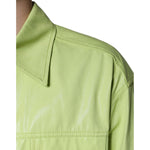 Dolce & Gabbana Green Cotton Collared Men Button Down Shirt TSH86583-40