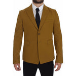 Dolce & Gabbana Yellow Cotton Stretch Blazer