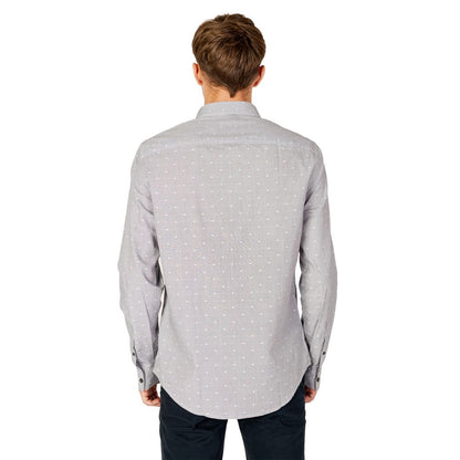 Armani Exchange Black Cotton Pattern Shirt