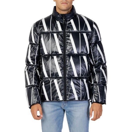 Armani Exchange Black Polyester Jackets & Coat