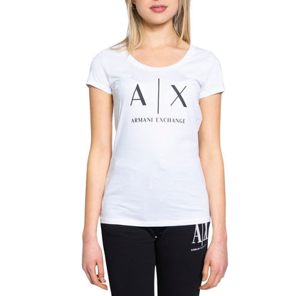Armani Exchange White Cotton T-Shirt