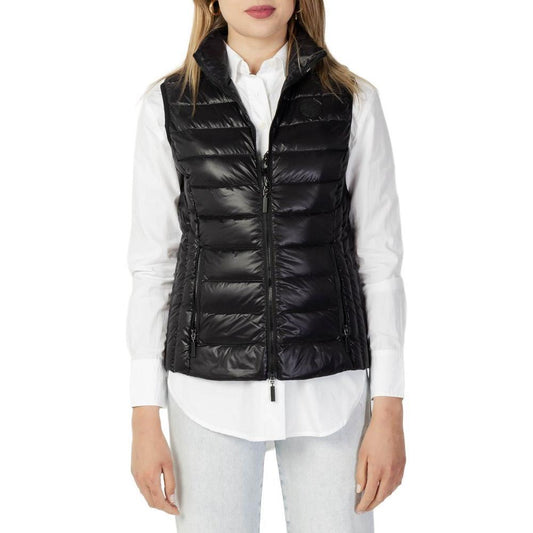 Armani Exchange Black Polyester Sleveless Jacket