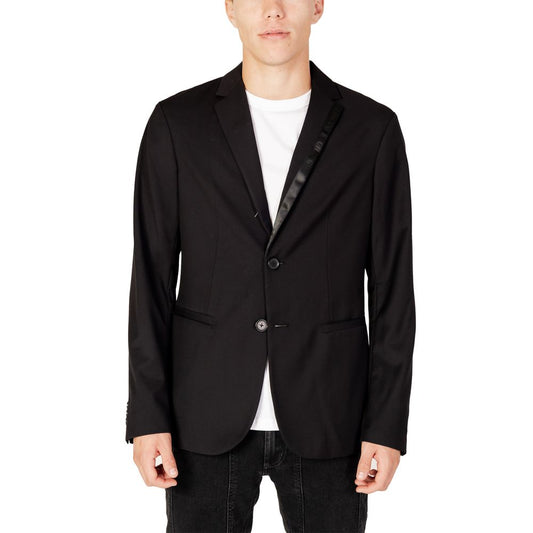 Armani Exchange Black Polyester Blazer AR-11825200009-IT50 | L