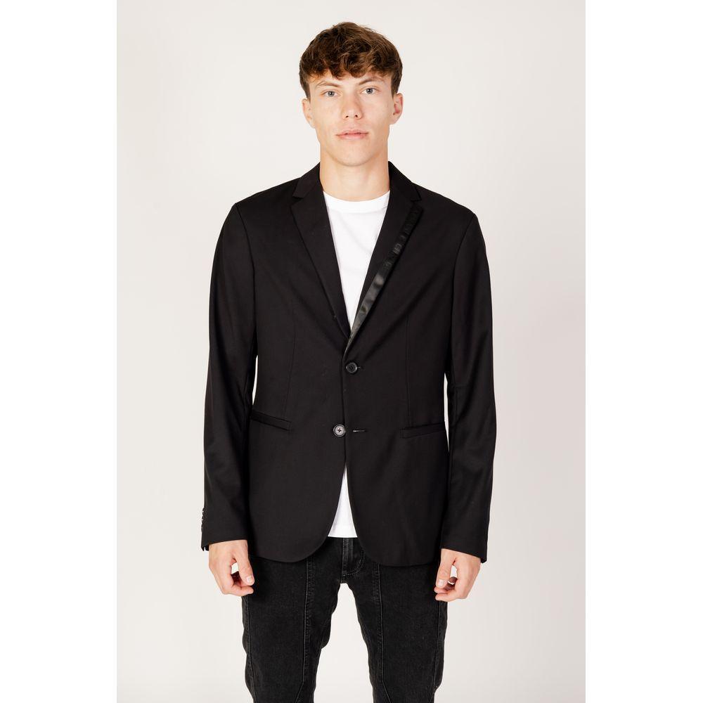Armani Exchange Black Polyester Blazer AR-11825200009-IT50 | L