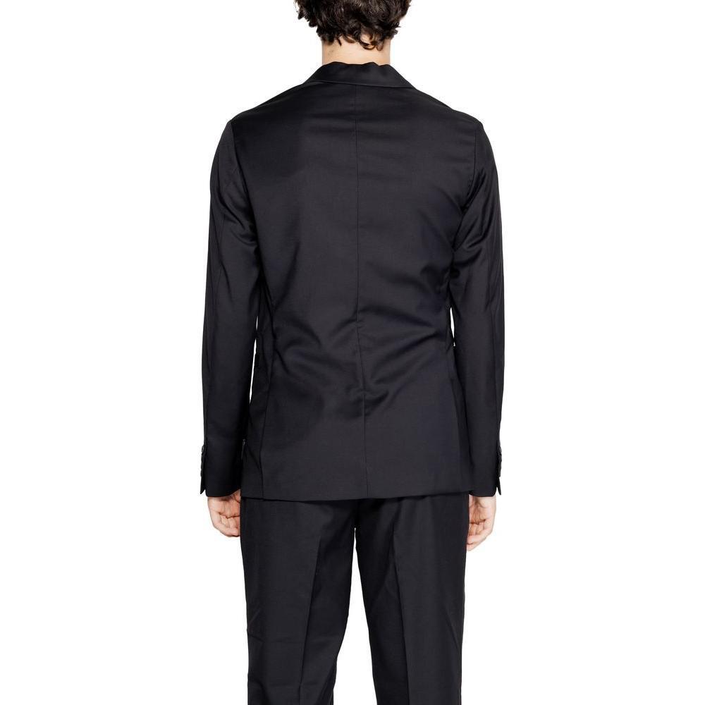 Armani Exchange Black Polyester Blazer AR-14714100009-IT52 | XL