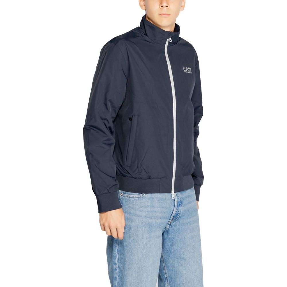 EA7 Emporio Armani Blue Polyamide Jackets & Coat