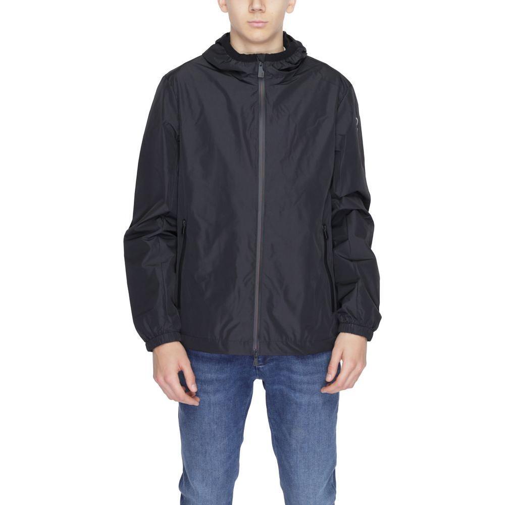 Suns Black Polyester Jackets & Coat