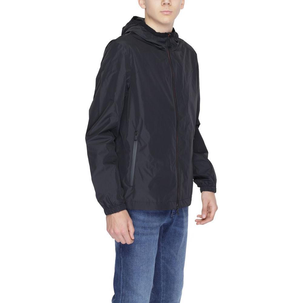 Suns Black Polyester Jackets & Coat