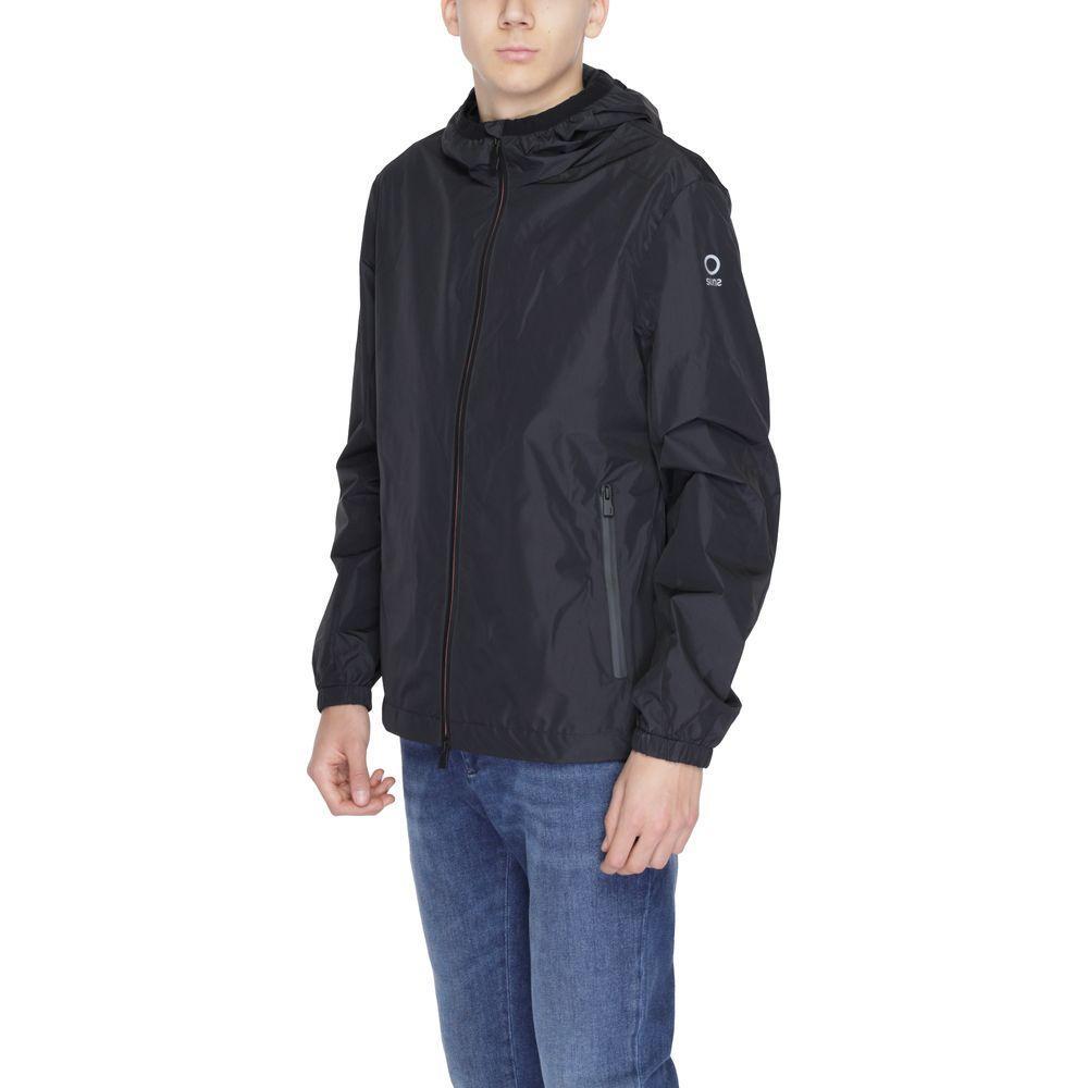 Suns Black Polyester Jackets & Coat