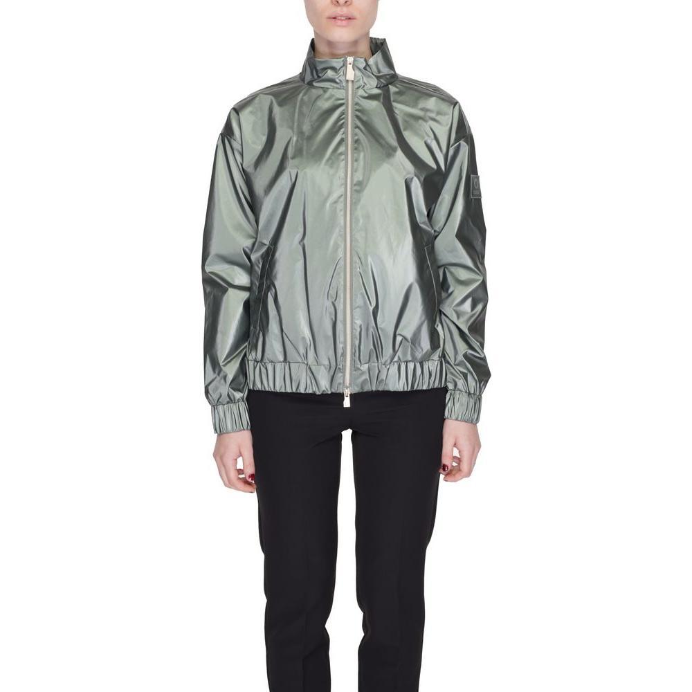 Suns Green Polyester Jackets & Coat