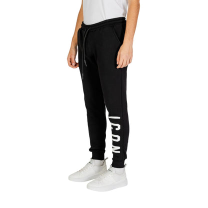 Icon Black And White Cotton Joggers (Workout Pants)