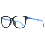 Just Cavalli Black Plastic Frames JC0685F-00256 with blue temples, unisex glasses 56/15/150 mm in black plastic material.