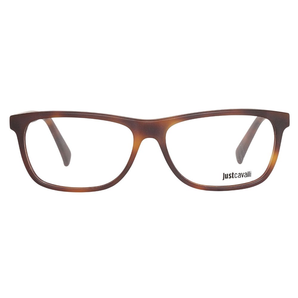 Just Cavalli Brown Plastic Frames eyeglasses with rectangular lenses and stylish brown design