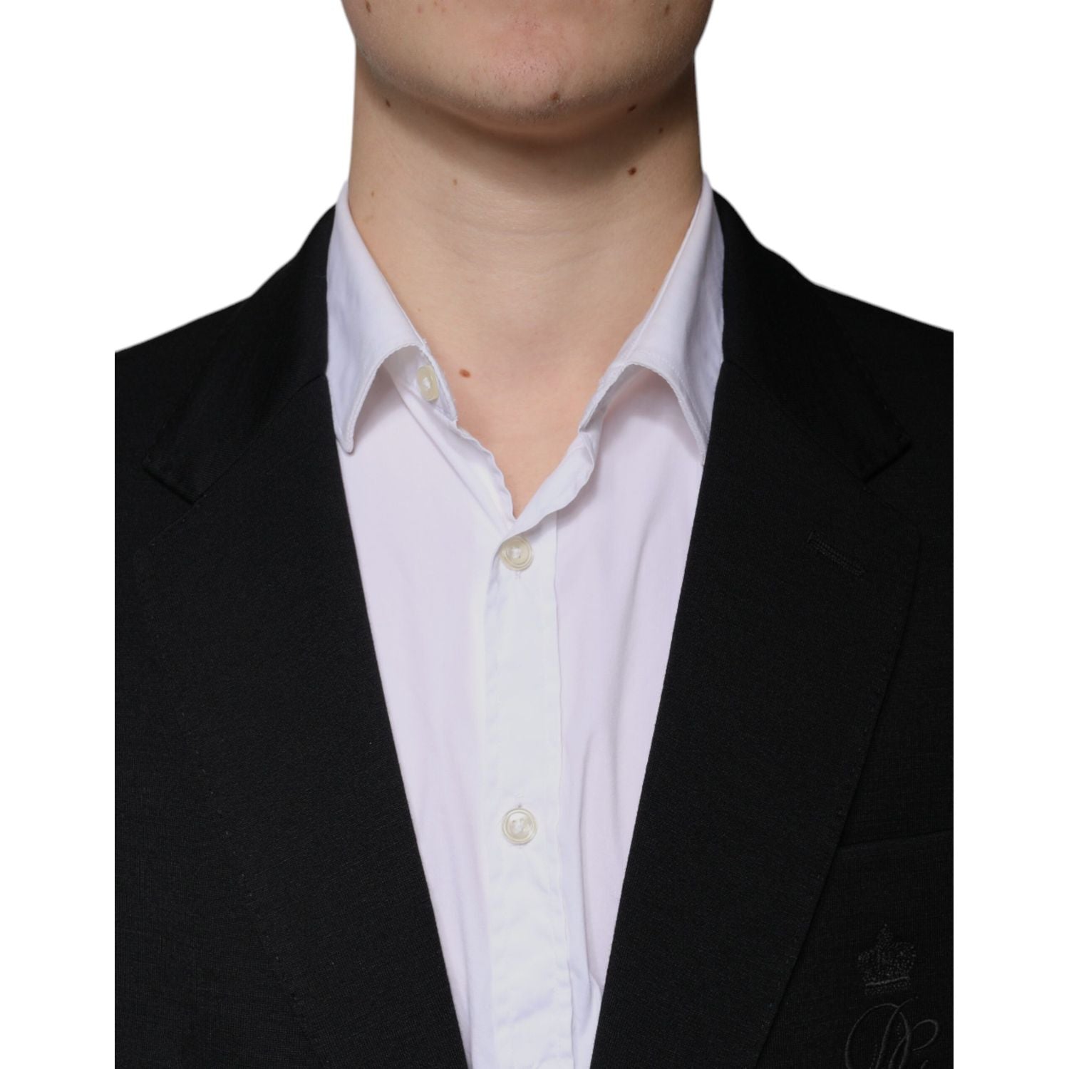 Dolce & Gabbana Black Wool Single Breasted Formal Blazer