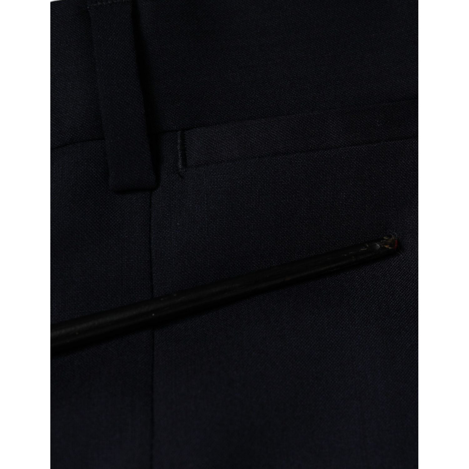 Dolce & Gabbana Blue Wool Skinny Formal Dress Pants