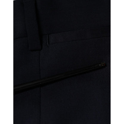 Dolce & Gabbana Blue Wool Skinny Formal Dress Pants