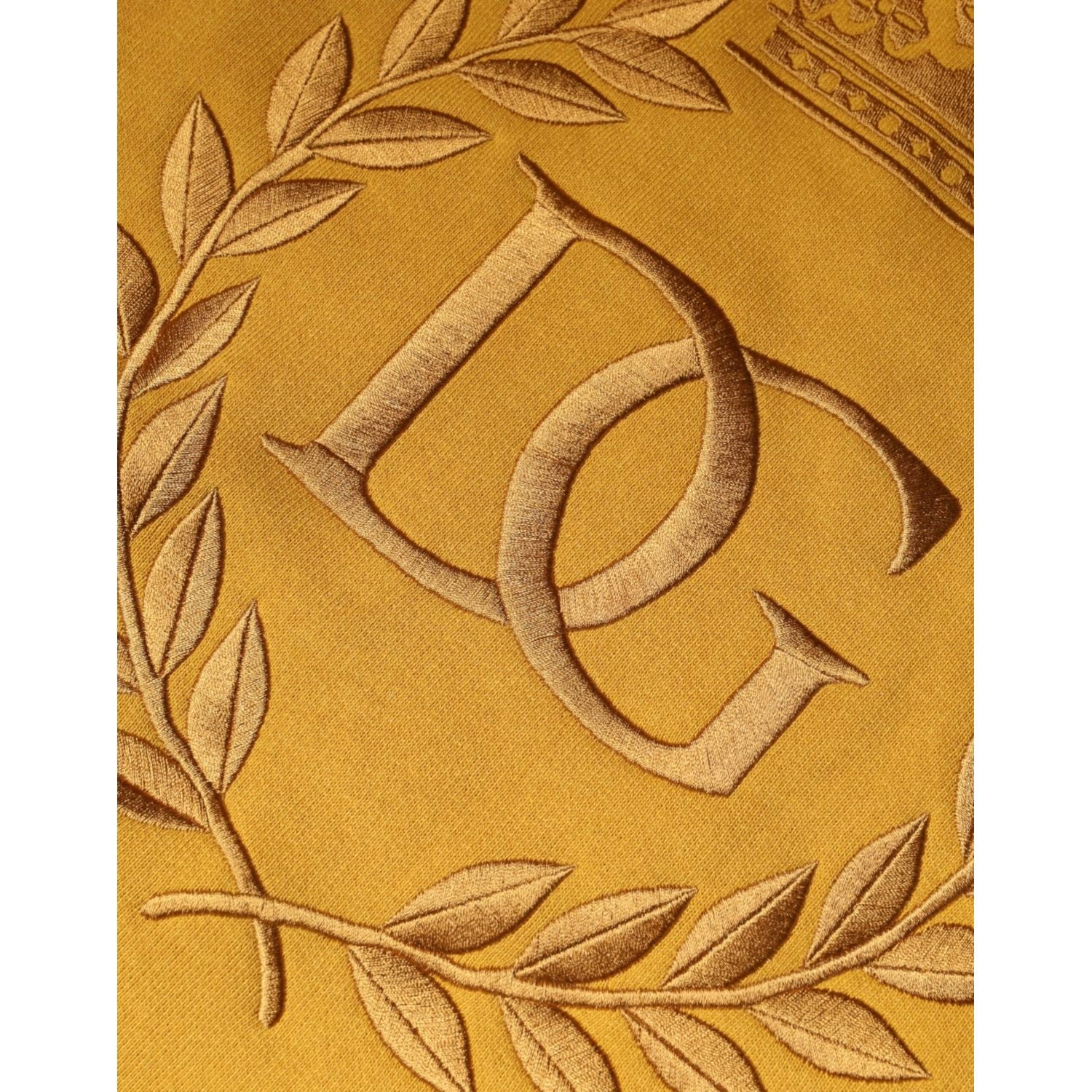 Dolce & Gabbana Mustard DG Hooded Men Sweatshirt Sweater