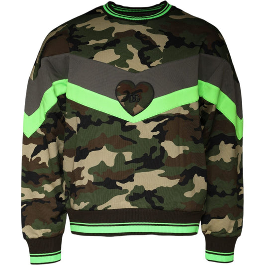 Dolce & Gabbana Multicolor Camouflage Sweatshirt Sweater