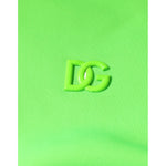Dolce & Gabbana Green Logo Hooded Pullover Sweatshirt Sweater