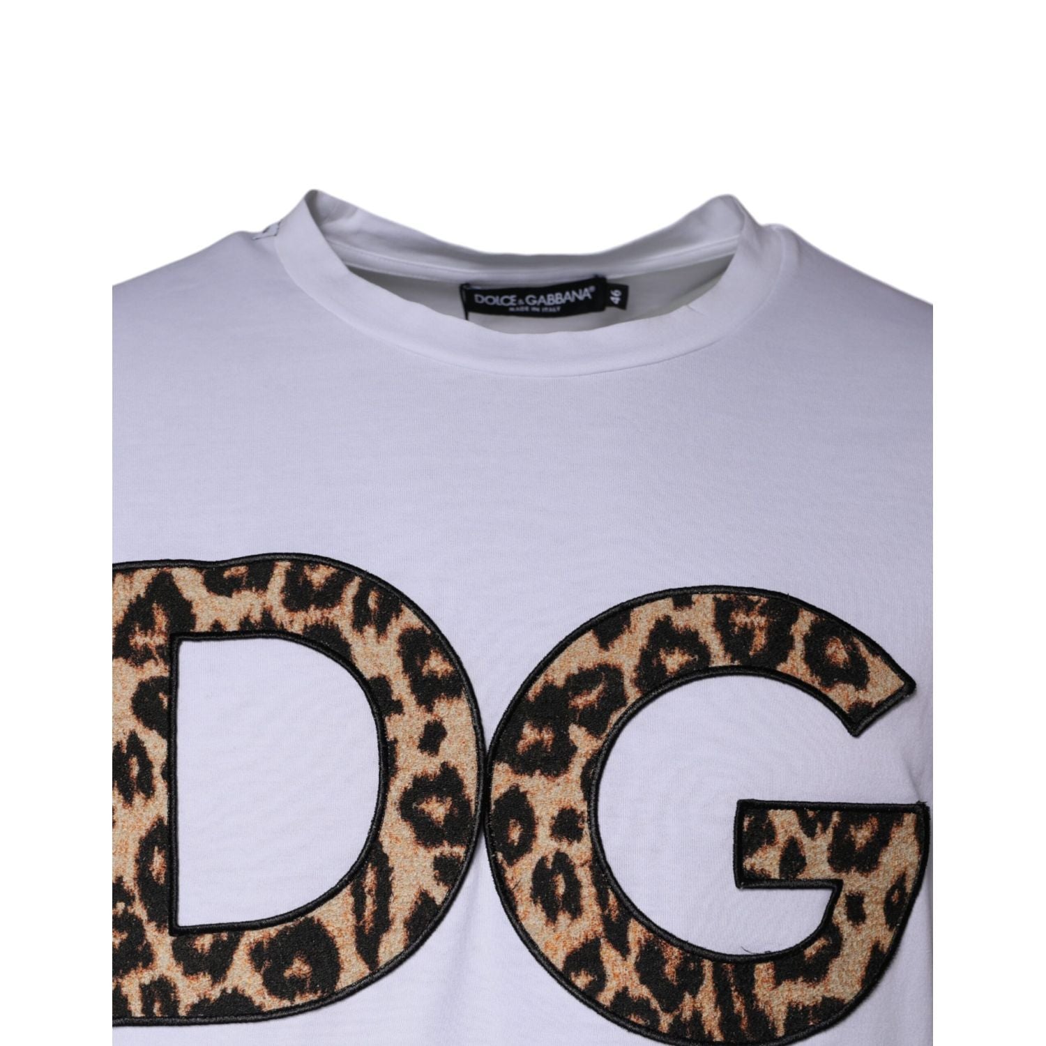 Dolce & Gabbana White DG Logo Cotton Shorts Sleeves T-shirt