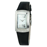 Chronotech Black Leather Watch