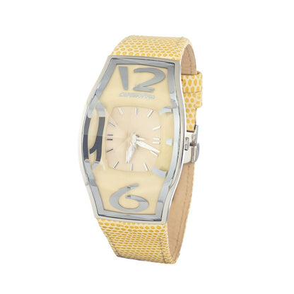 Chronotech Yellow Leather Dress Watch