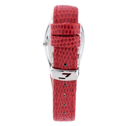 Chronotech Red Leather Dress Watch