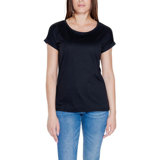 Vila Clothes Black Cotton T-Shirt VI-14606400009-IT44|L