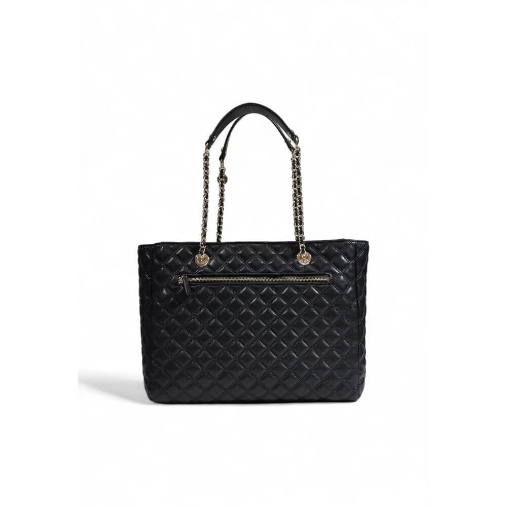 Front view with bag zipped and handles upright.