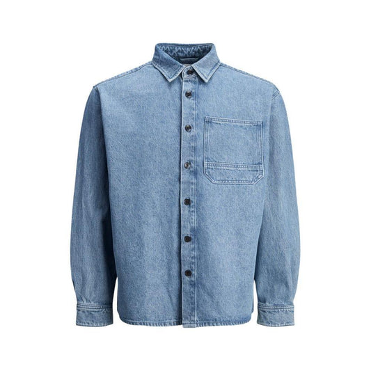 Jack Jones Light Blue Cotton Shirt JA-15265500236-IT52 | XL