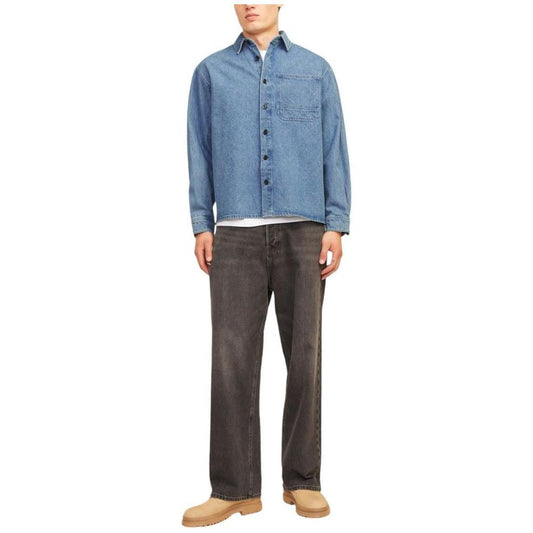 Jack Jones Light Blue Cotton Shirt JA-15265500236-IT52 | XL