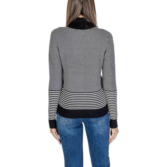 Sandro Ferrone Black And White Viscose Turtleneck SA-15618902438-IT42|M