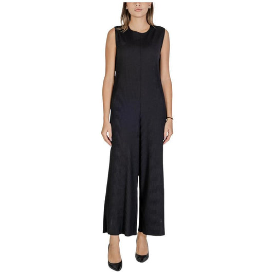 Sandro Ferrone Black Polyester Jumpsuit SA-15620000009-IT42|M