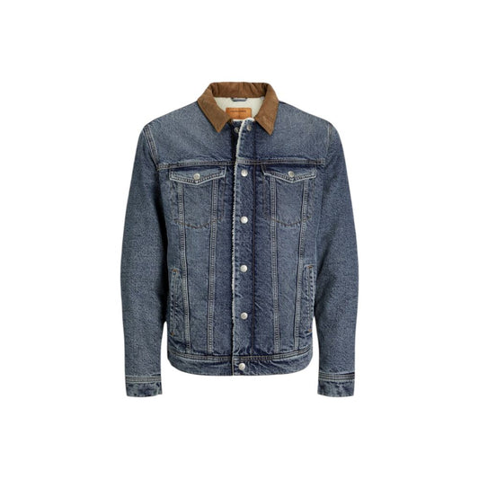 Jack Jones Blue Cotton Denim Jacket