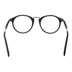 Tod's Black Men Glasses Frame - Round full-rim acetate frame with demo lenses - front view.