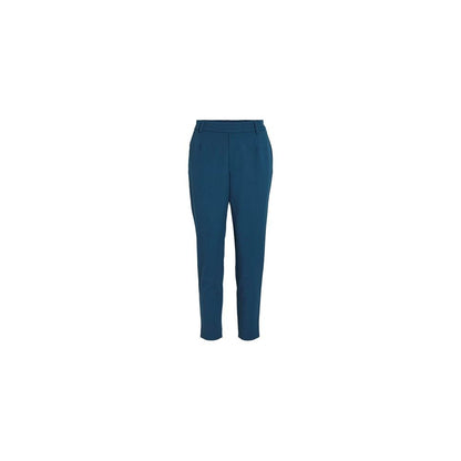 Vila Clothes Blue Polyester Pant