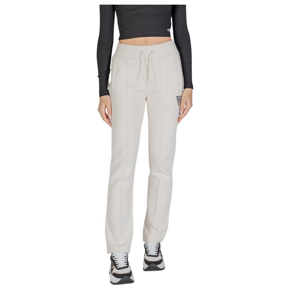 Guess Active Cream Cotton Joggers Workout Pant GU-14698100143-IT42|M