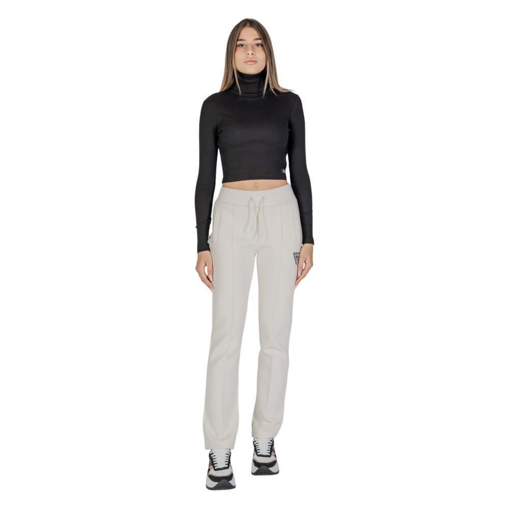 Guess Active Cream Cotton Joggers Workout Pant GU-14698100143-IT42|M