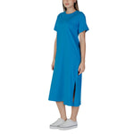 B.Young Blue Cotton Midi Skirt