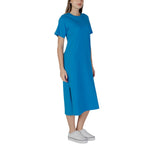 B.Young Blue Cotton Midi Skirt