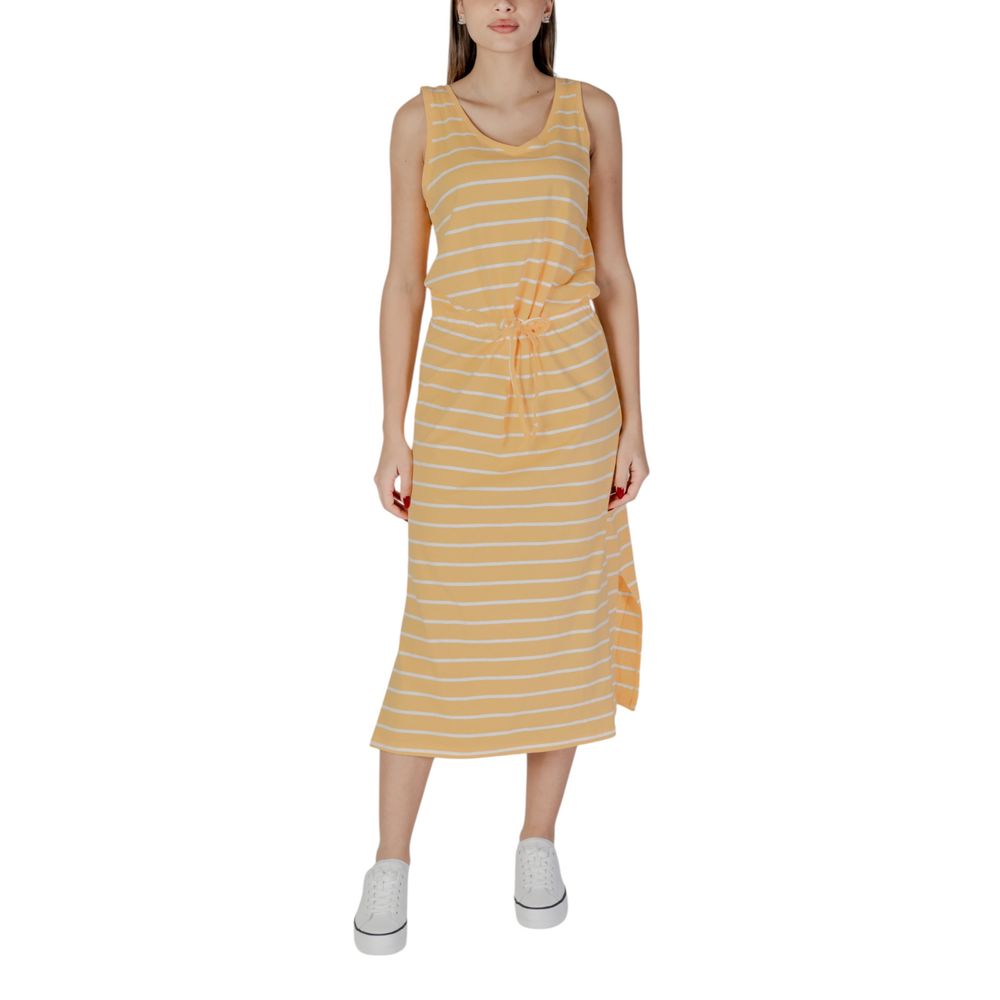 B.Young Yellow Cotton Long Dress