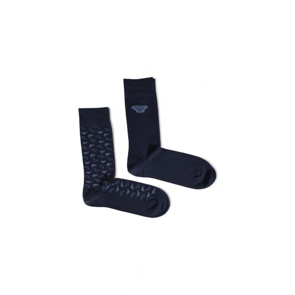 Emporio Armani Underwear Blue Cotton Socks