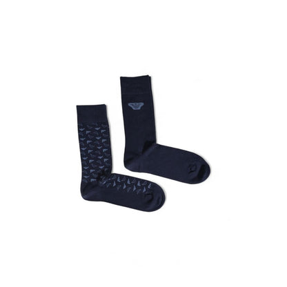 Emporio Armani Underwear Blue Cotton Socks