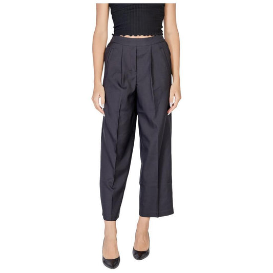 ICHI Black Polyester Pant