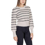 Jacqueline De Yong Gray Polyester Sweater